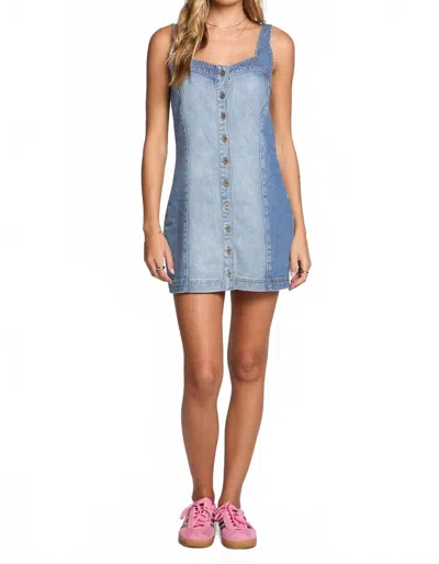 Saltwater Luxe Zira Mini Dress In Denim In Blue