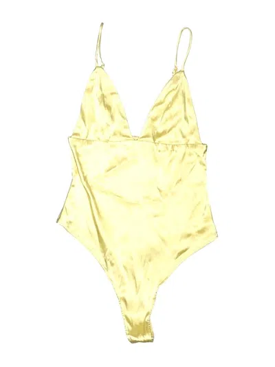 Pre-owned Salty Bodysuit In Yellow