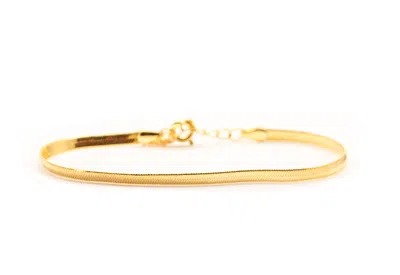 Salty Cali Women's Gold Herringbone Bracelet ~ Salty Babes