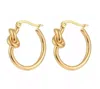 Salty Cali Women's Gold Knot Hoops ~ Salty Babes In Gold