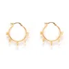 Salty Cali Women's Gold Malibu Mini Hoops  ~ Salty Shells