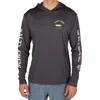Salty Crew Ahi Mount Hood Sunshirt Men's Charcoal Gray Pullover Gbo1062 In Black