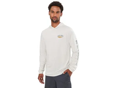 Salty Crew Bitmap Hood Sunshirt Men's T Shirt Grey Heather: 2xl In White