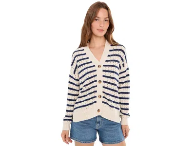 Salty Crew Captains Cardigan Women's Sweater Off White: Xs