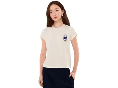 Salty Crew Crabby Modern T-shirts Women's Clothing White: Xs, Cotton In Off White