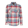 Salty Crew Dawn Patrol Men's Long Sleeve Shirt Flannel Slate In Blue