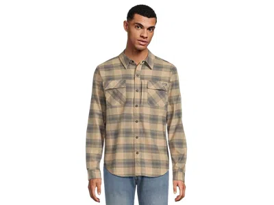 Salty Crew Fathom Long Sleeve Tech Flannel In Brown