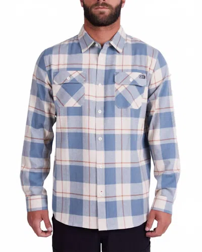 Salty Crew First Light Flannel Shirt In Natural In Blue