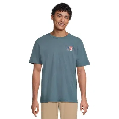 Salty Crew Flagship America T-shirt Men's Slate Blue Cotton Crew Neck Gbo3551