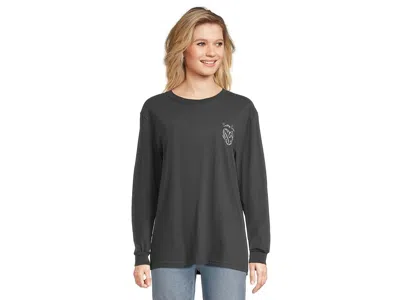 Salty Crew Heart Shark Long Sleeve Boyfriend T-shirts In Gray