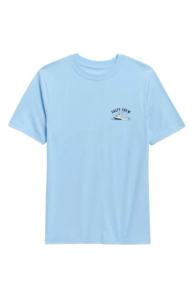 Salty Crew Kids' Boat Repair Cotton Graphic T-shirt In Blue