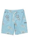 Salty Crew Kids' Crew Volley Swim Trunks In Blue