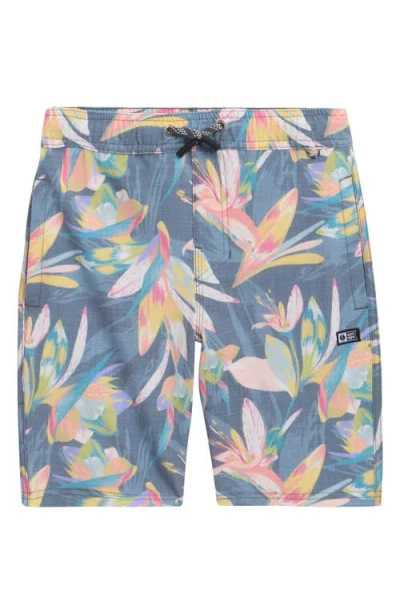 Salty Crew Kids' Crew Volley Swim Trunks In Blue