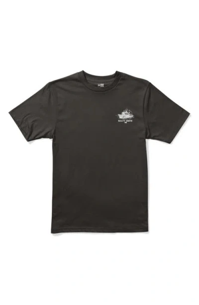 Salty Crew Kids' Day Charter Cotton Graphic T-shirt In Black