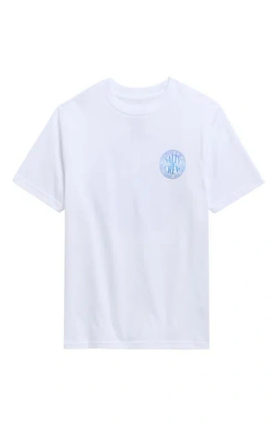Salty Crew Kids' Global Cotton Graphic T-shirt In White