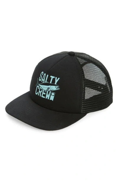 Salty Crew Kids' Good Times Trucker Hat In Black