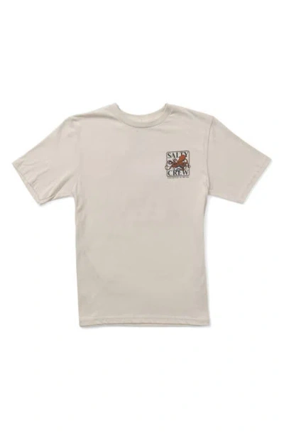 Salty Crew Kids' Slinger Cotton Graphic T-shirt In Bone