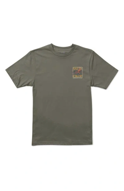 Salty Crew Kids' Slinger Cotton Graphic T-shirt In Gray