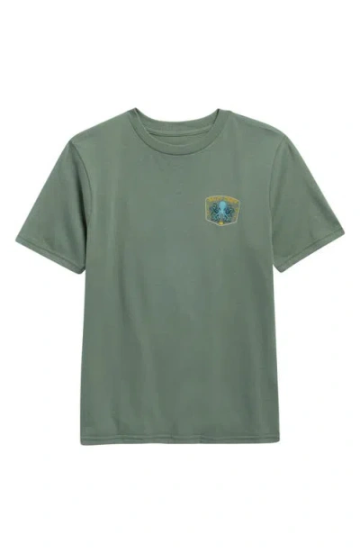 Salty Crew Kids' Tako Club Graphic T-shirt In Green