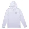 Salty Crew Lurking Sunshirt Men's White Cotton Hooded Long Sleeve Gbo1043 In White