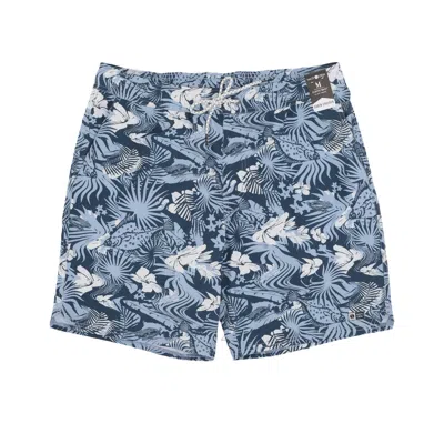 Salty Crew Men's Bermuda Shorts Lowtide Elastic Boardshort Navy/white In Multi