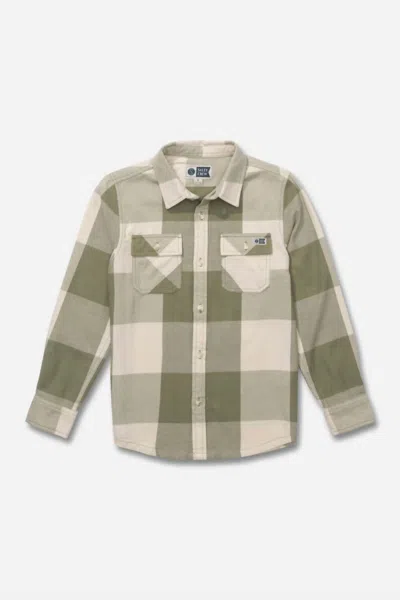 Salty Crew Men's Daybreak Flannel Shirt In Birch Clover In Green