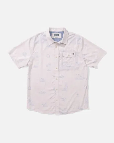 Salty Crew Men's Helmsman Uv Button Up Shirt In Oyster In White
