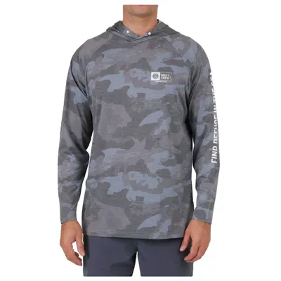 Salty Crew Men's Mariner Hoodie In Black Camo In Transparent