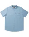 Salty Crew Men's Offshore Short Sleeve Tech Woven Shirt In Marine Blue In Blue