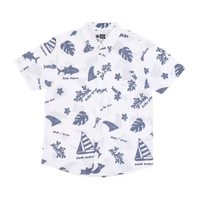 Salty Crew Men's Short Sleeve Shirt Twisted Tides Woven Shirt White
