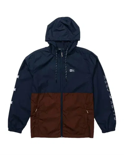 Salty Crew Men's Surface Windbreaker Jacket In Friar Brown In Blue