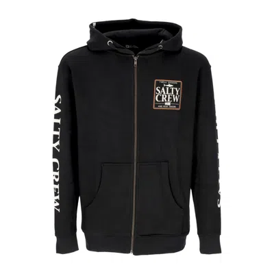 Salty Crew Men's Zip Hoodie Coaster Zip Fleece Black