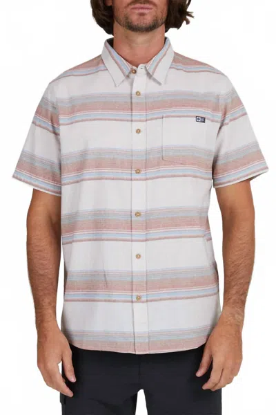 Salty Crew Outskirts Short Sleeve Woven Shirt In Peyote In Gray