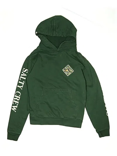 Pre-owned Salty Crew Kids' Pullover Hoodie In Green