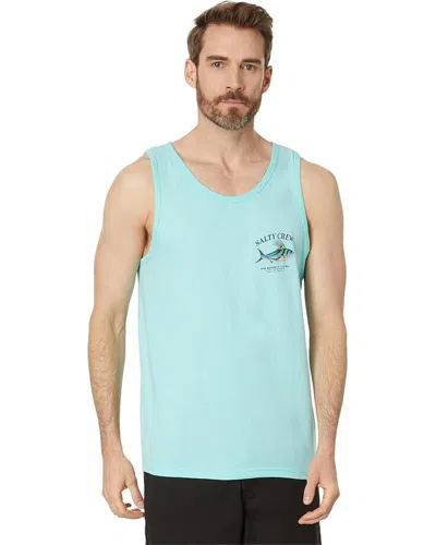 Salty Crew Rooster Tank Top Men's Large Sea Foam 100% Cotton Activewear Jdm169 In Blue