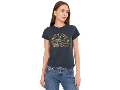 Salty Crew Stamped Modern T-shirts In Gray