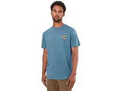 Salty Crew Striped Short Sleeve Tee Men's T Shirt Slate: Xl In Blue