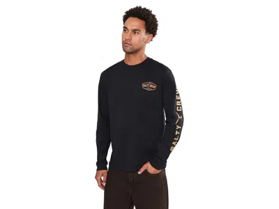 Salty Crew Tailfin Long Sleeve T-shirts Men's T Shirt Black: 2xl, Cotton