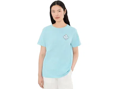 Salty Crew Tippet Boyfriend Tee Women's Clothing Aquamarine: Md In Blue