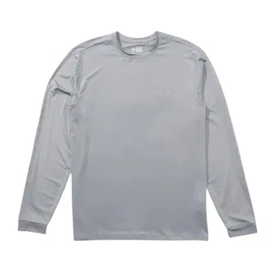 Salty Crew Tippet Shirt Men's Gray Stretch Crew Neck Long Sleeve Kfc831 In Grey