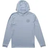 Salty Crew Watermark Hoodie Mens Blue Fog Stretch Long Sleeve Pullover Gbo769 In Blue