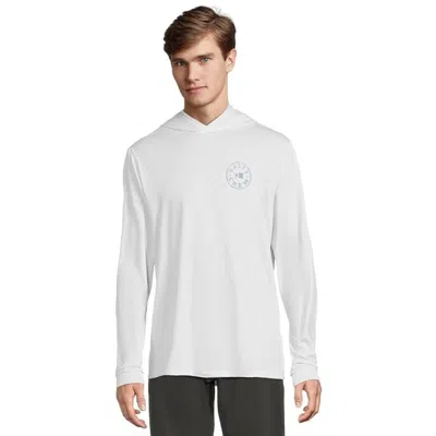 Salty Crew Watermark Sunshirt Men White Stretch Long Sleeve Hooded Ddr2618 In Black