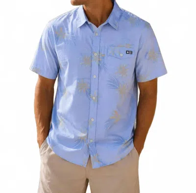 Salty Crew Weekender Short Sleeve Tech Woven Shirt In Light Blue
