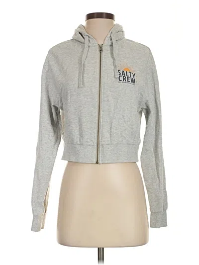 Pre-owned Salty Crew Zip Up Hoodie In Gray
