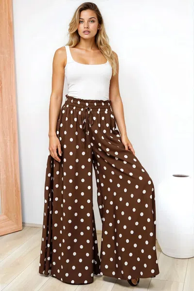 Salty Crush Charli Pants -  Paper Bag High Waisted Wide Leg Pants In Burgundy