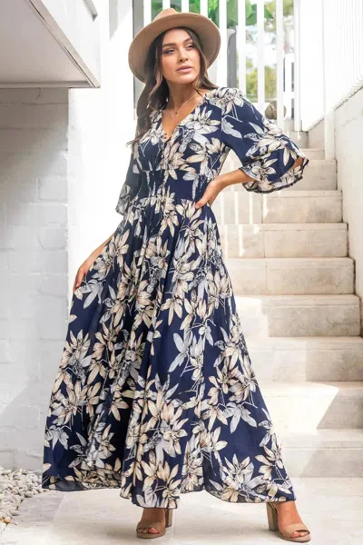 Salty Crush Frigg Maxi Dress In Blue