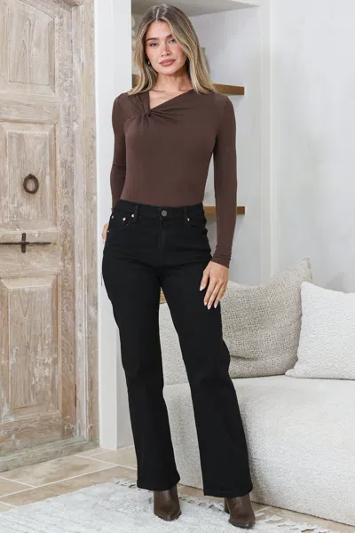 Salty Crush Paxon Jeans - High Waisted Bootcut Jeans In Black