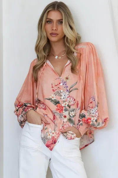 Salty Crush Violet Blouse In Orange