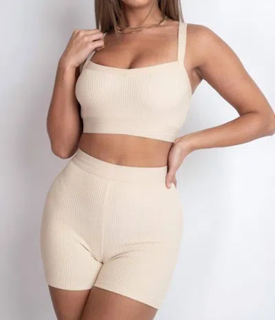 Salty Hourglass Short Set In Nude In Neutral