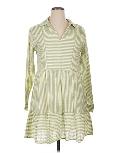 Pre-owned Salty Lemon Casual Dress In Green